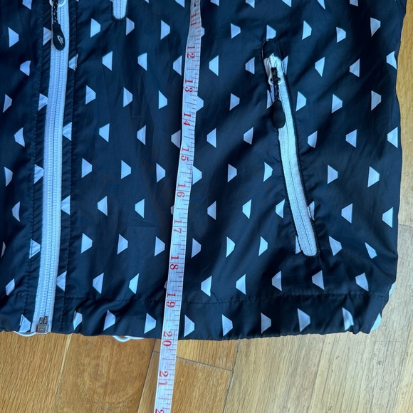 Nike womens cropped black white Print full zip hooded windbreaker jacket size M - Picture 6 of 9
